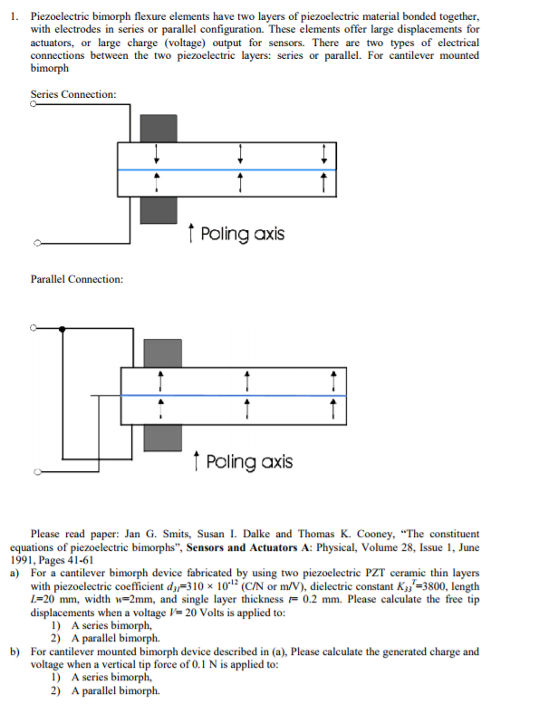 1 Piezoelectric bimorph flexure elements have two