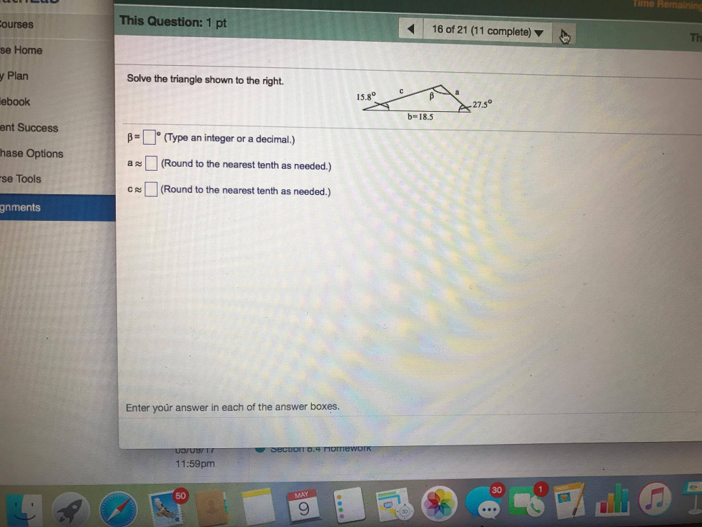 Solved Solve The Triangle Shown To The Right Beta Chegg Solved solve the triangle shown to the right beta chegg