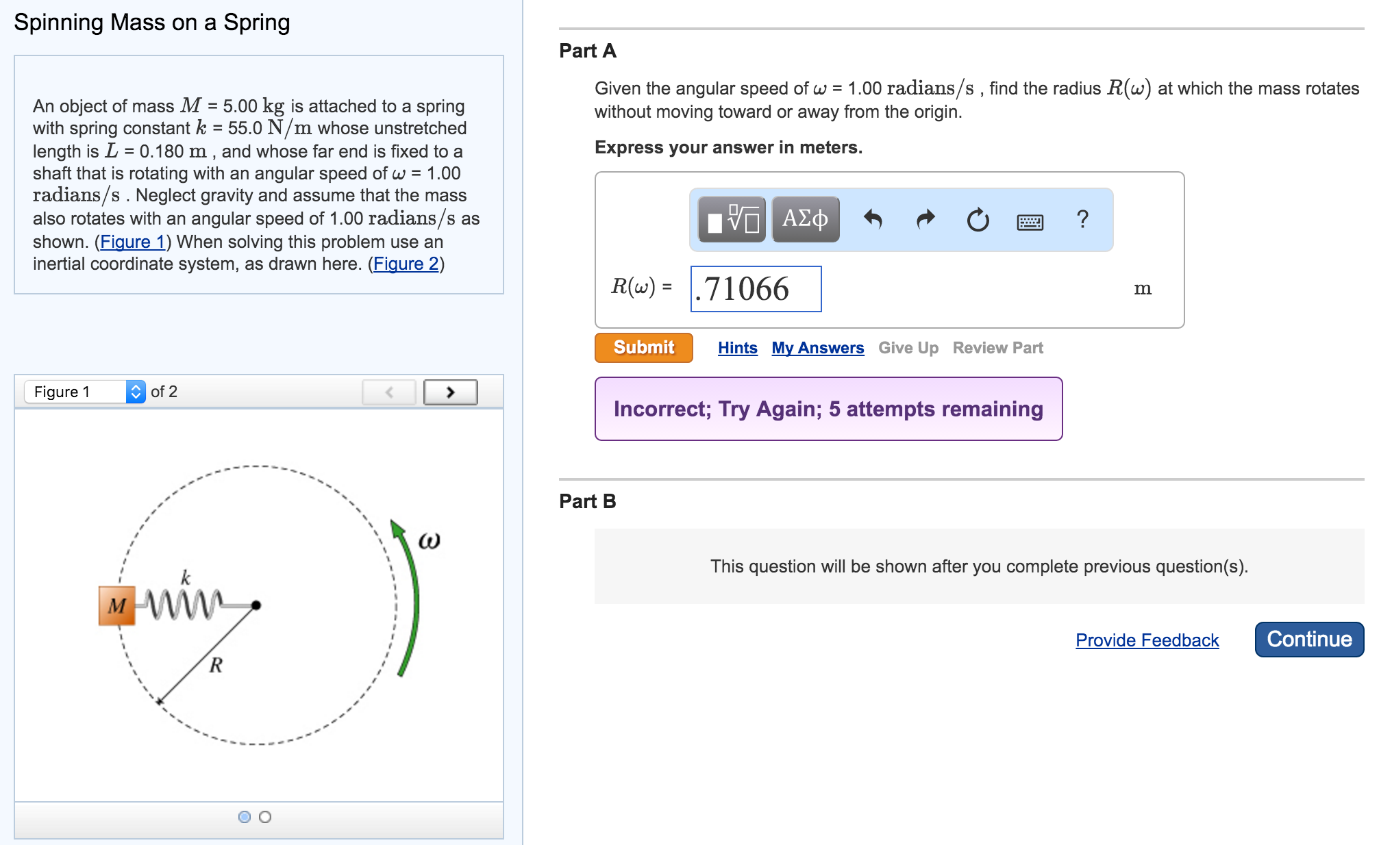 Solved An object of mass M = 5.00 kg is attached to a spring | Chegg.com