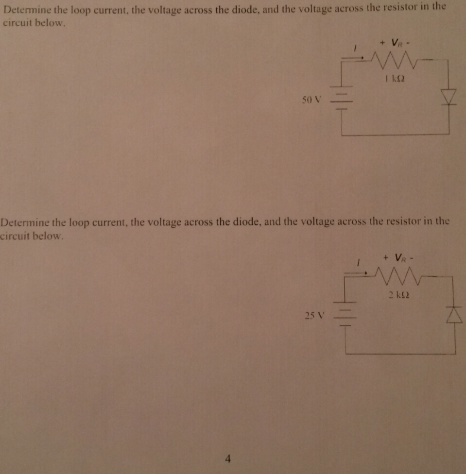 Solved Determine the loop current the voltage across the | Chegg.com