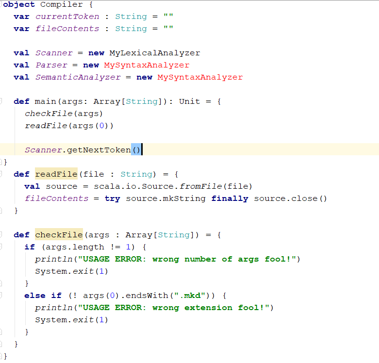 Use the following scala setup to create a compiler | Chegg.com