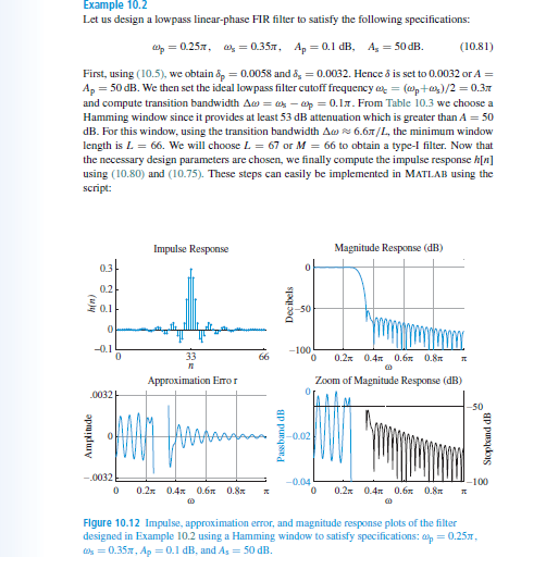 10. Design A Highpass FIR Filter To Satisfy The Sp...
