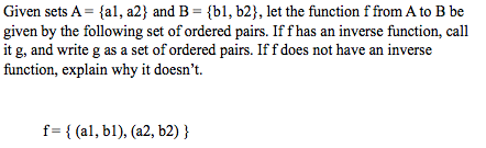 Solved Given Sets A = {a1, A2} And B - {b1, B2}, Let The | Chegg.com