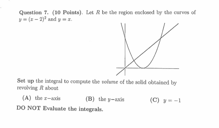 Solved Let R be the region enclosed by the curves y = (x - | Chegg.com