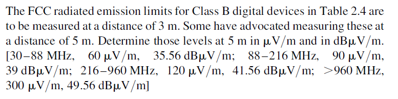 The Fcc Radiated Emission Limits For Class B Digital