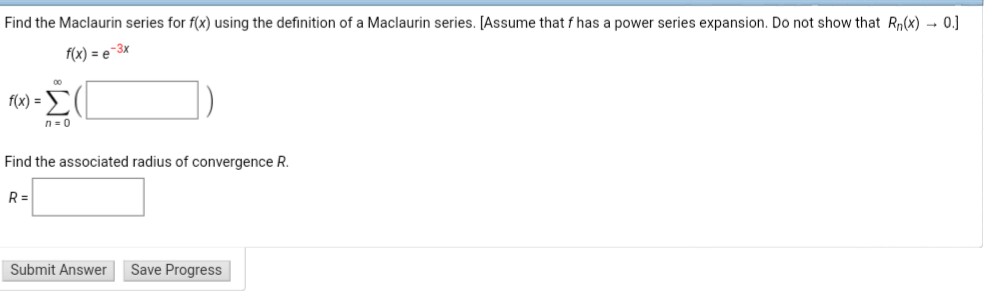 Solved Find the Maclaurin series for fx) using the | Chegg.com