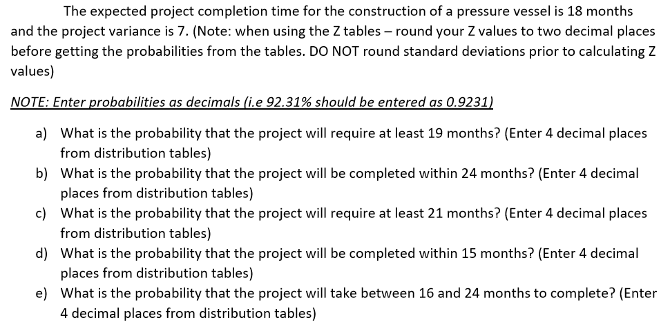 solved-the-expected-project-completion-time-for-the-chegg
