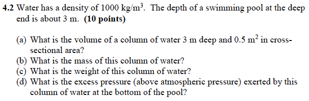 density of water in kgm3