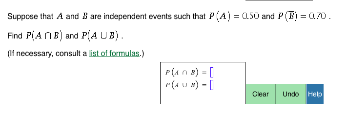 Solved Suppose That A And B Are Independent Events Such That | Chegg.com