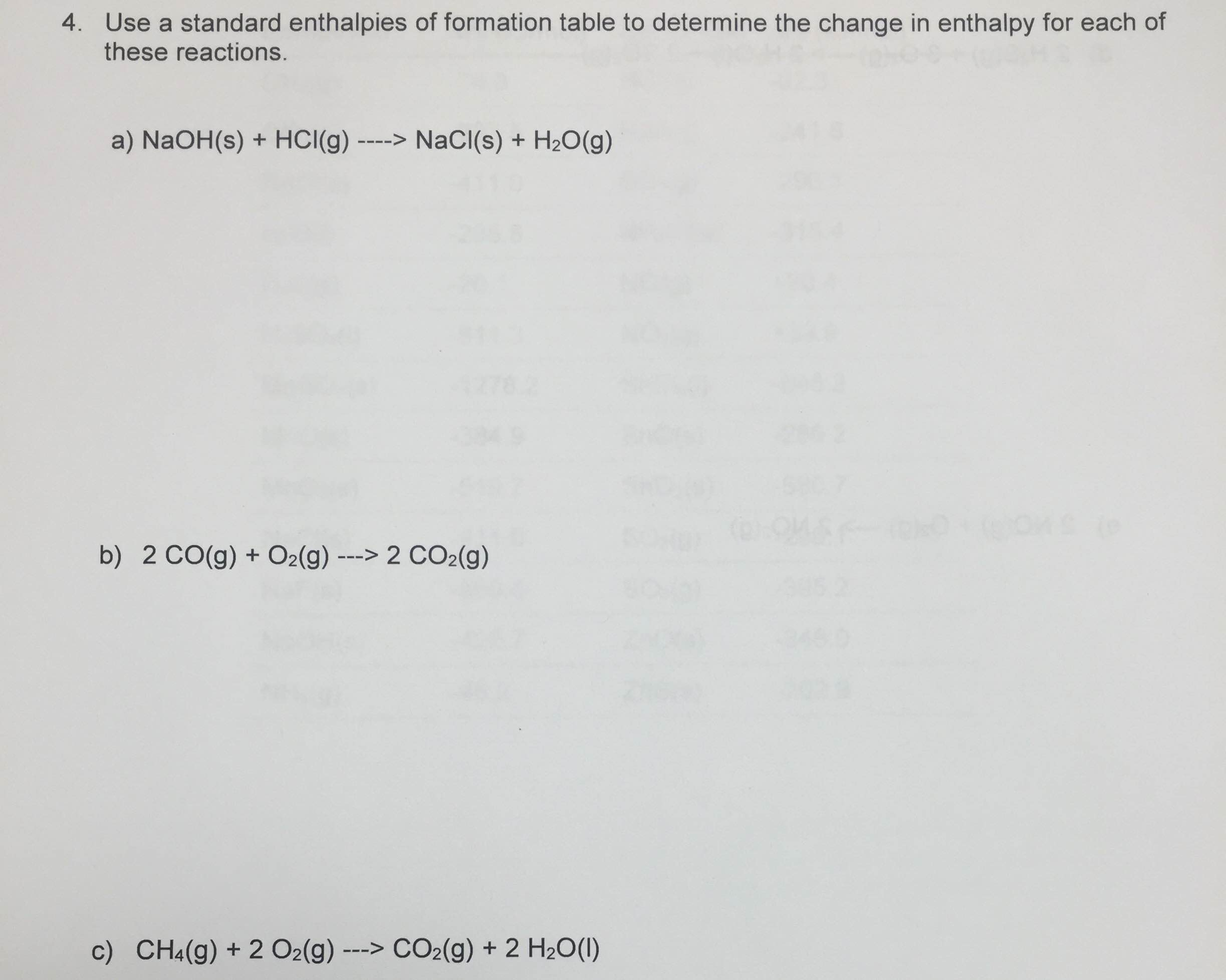 question-video-using-standard-enthalpies-of-formation-to-find-in