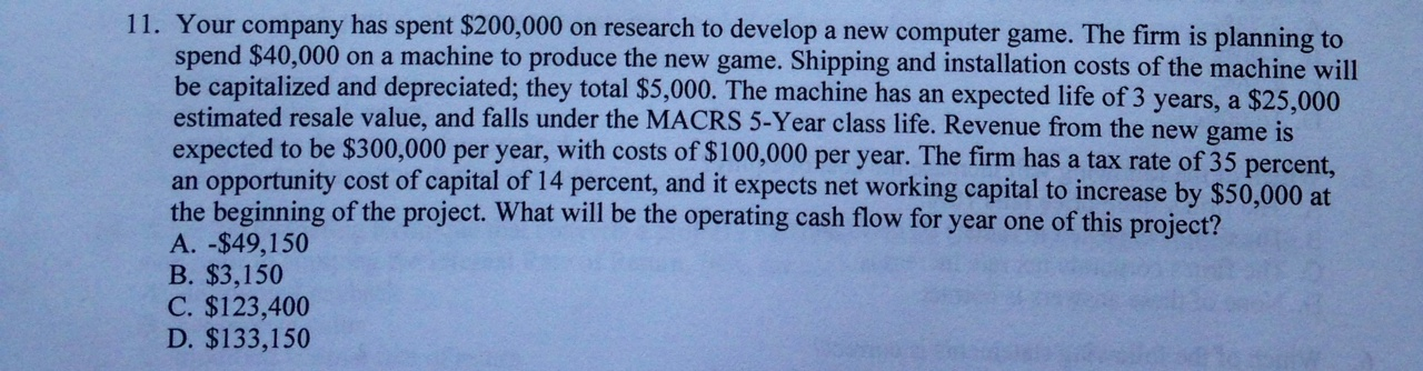 solved-your-company-has-spent-200-000-on-research-to-chegg