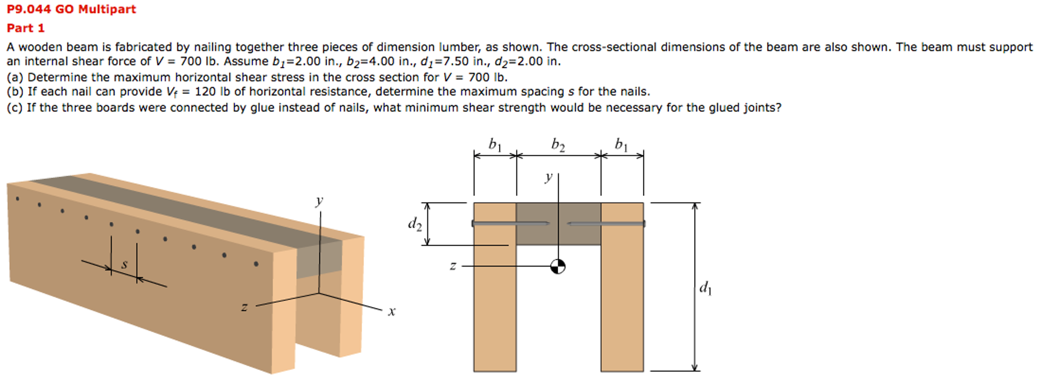 Solved P9.044 GO Multipart Part 1 Txe crosssectional