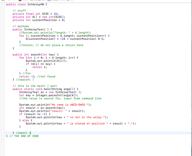 Solved Hey! so for my homework for my java class, I need to | Chegg.com