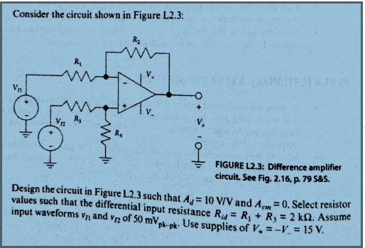 Solved Consider the circuit shown in Figure L2.3: V. V. | Chegg.com
