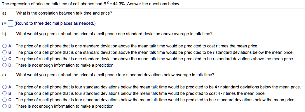 Solved Multiple choice. The regression of price on talk | Chegg.com