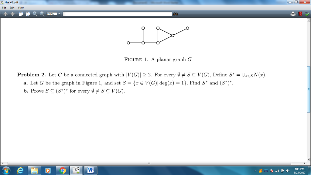 Solved Let G be a connected graph with |V(G)| | Chegg.com