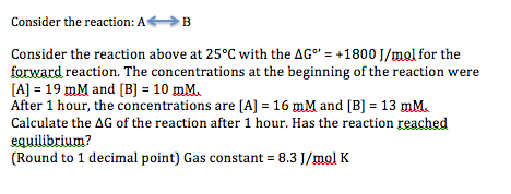 Solved Consider the reaction: AB Consider the reaction above | Chegg.com