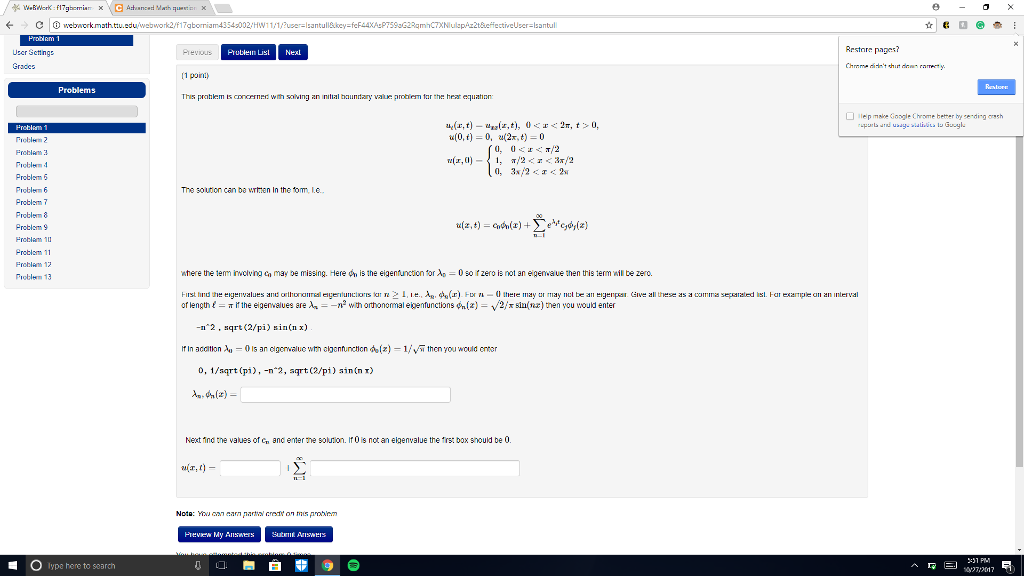 Solved 似w.BwerK : f17ヂemiam x \G Ash.nced Math ㅋ_nsRX- ← | Chegg.com