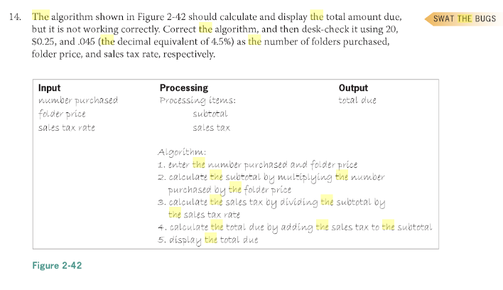 Solved The Algorithm Shown In Figure 2 42 Should Calculate Chegg Solved The Algorithm Shown In Figure 2 42 Should Calculate Chegg