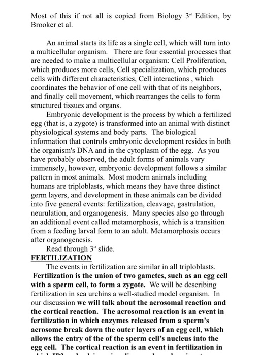 Most of this if not all is copied from Biology 3