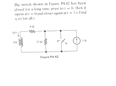 Solved The switch shown in Figure P4 42 has been closed for | Chegg.com