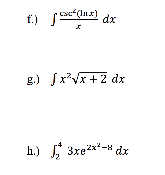 solved-integral-csc-2-ln-x-x-dx-integral-x-2-squareroot-chegg