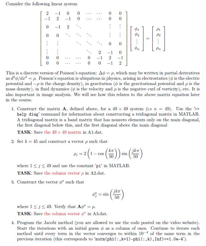 Please provide matlab code for question for questions | Chegg.com