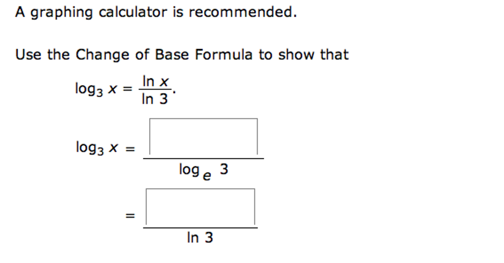 Solved A graphing calculator is recommended. Use the Change | Chegg.com