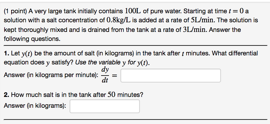 solved-a-very-large-tank-initially-contains-100l-of-pure-chegg