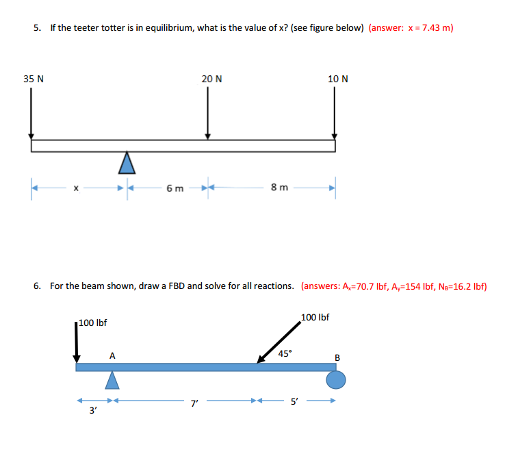 If the teeter totter is in equilibrium, what is the