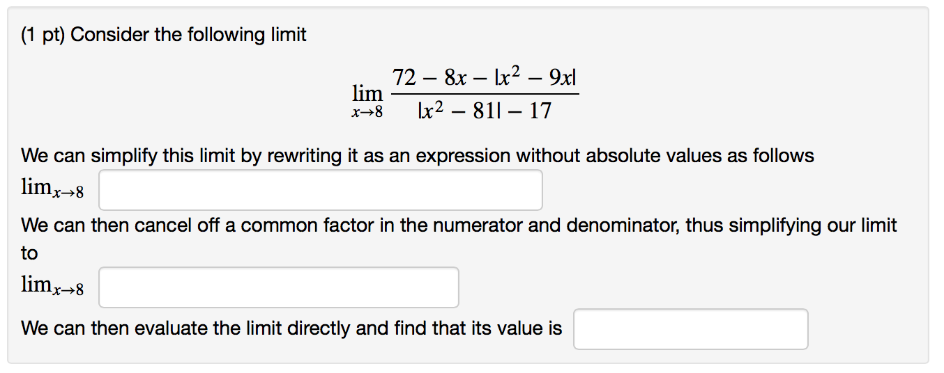 solved-consider-the-following-limit-lim-x-tends-to-8-chegg