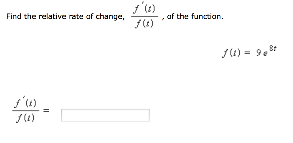 How To Find Relative Rate Of Change