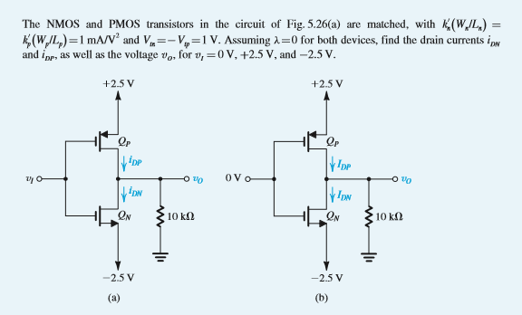 Solved 5 5 The Nmos Transistors In The Circuit Of Fig - vrogue.co