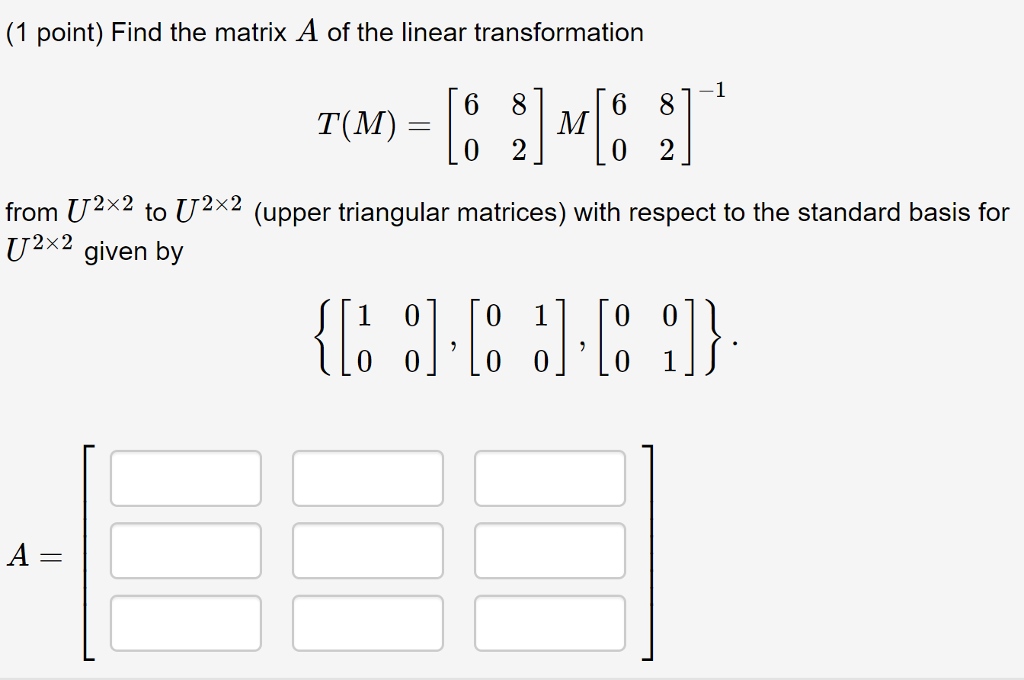 Linear Transformation Matrix Standard Basis at Kerry Barbee blog