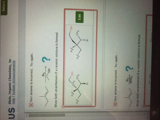 Solved Klein, organic Chemistry, 2e US Help I System | Chegg.com