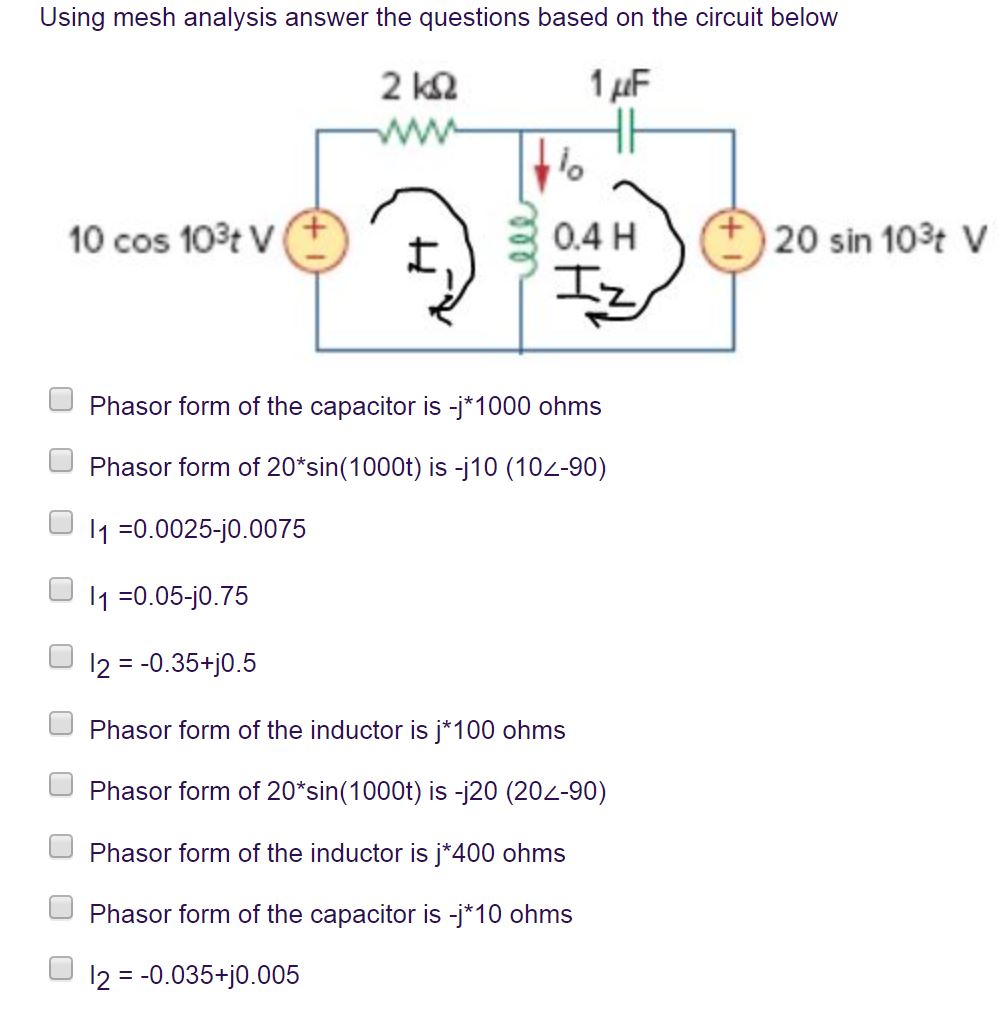 Solved Using mesh analysis answer the questions based on the
