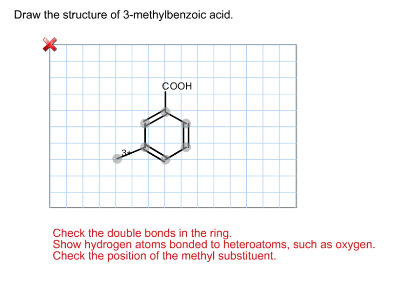 Solved Draw the structure of 3methylbenzoic acid. COOH