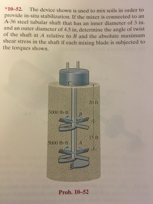 Solved The device shown is used to mix soils in order to | Chegg.com