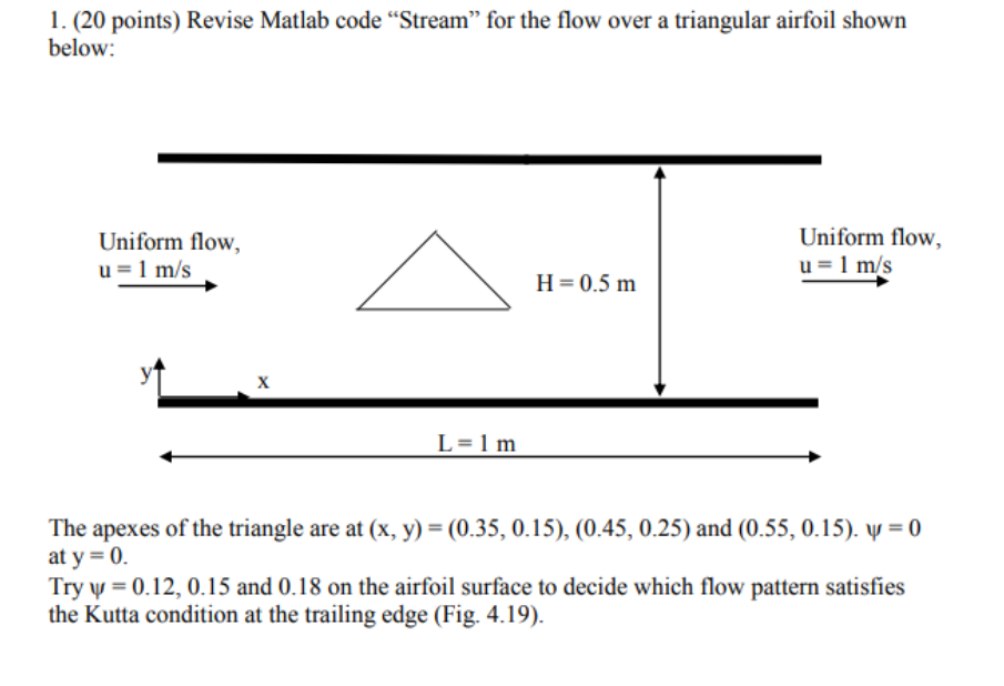 1. (20 points) Revise Matlab code 