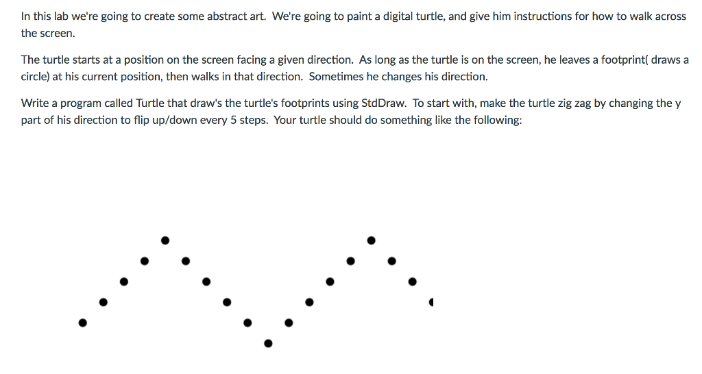 Solved In this lab we're going to create some abstract art. | Chegg.com