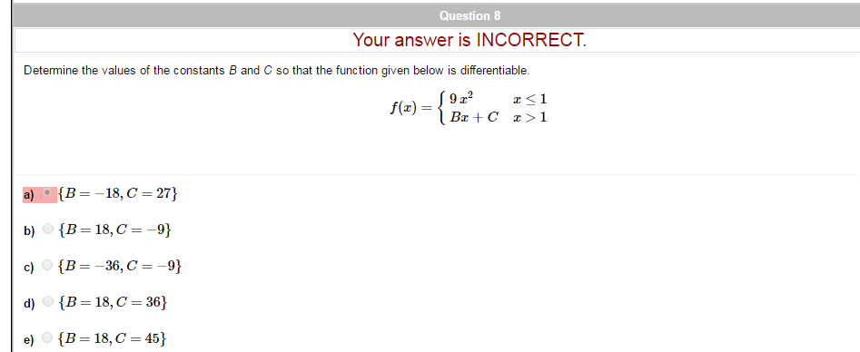 Solved Determine The Values Of The Constants B And C So That | Chegg.com