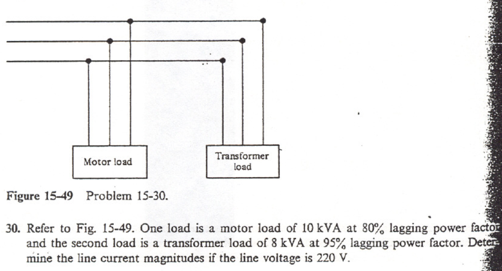Solved One load is a motor load of 10 kVA at 80% lagging | Chegg.com