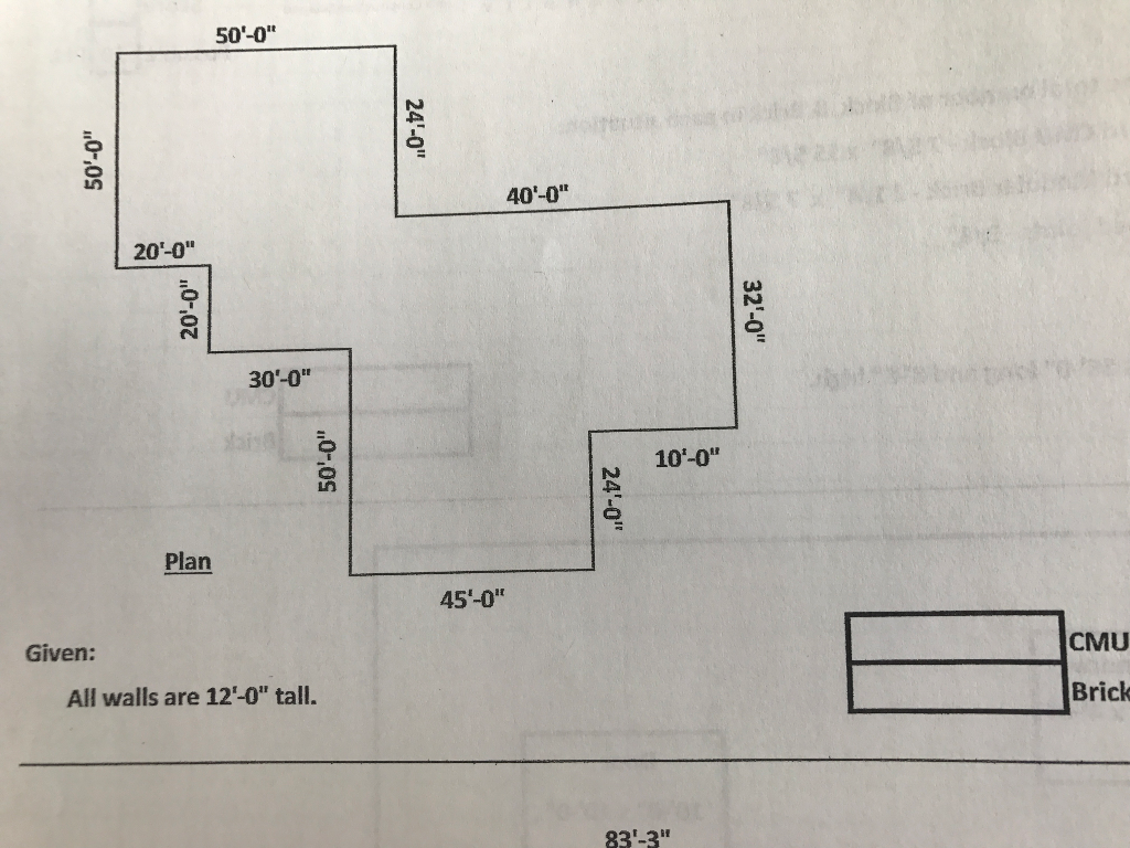 Solved Standard CMU Brick 7 5/8”x 15 5/8” | Chegg.com