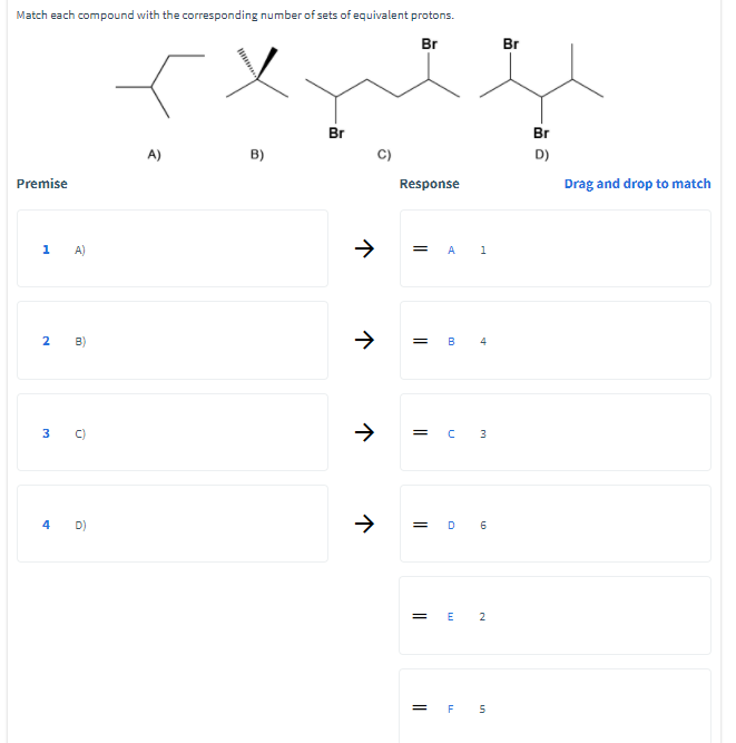 Solved Match each compound with the corresponding number of | Chegg.com