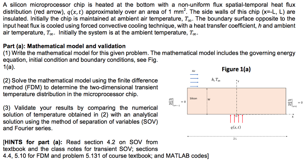 A Silicon Microprocessor Chip Is Heated At The Bottom Chegg
