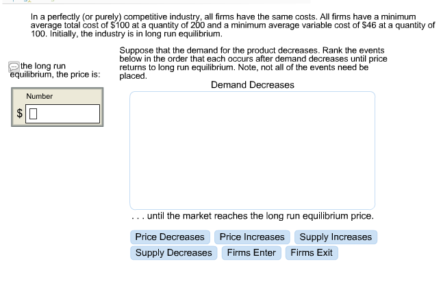 when firms exit a perfectly competitive industry, the market supply curve shifts to the left.