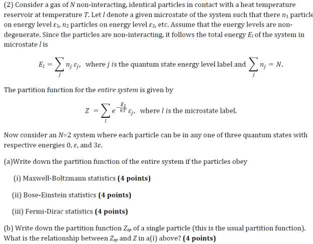 Solved Consider A Gas Of N Non-interacting, Identical | Chegg.com