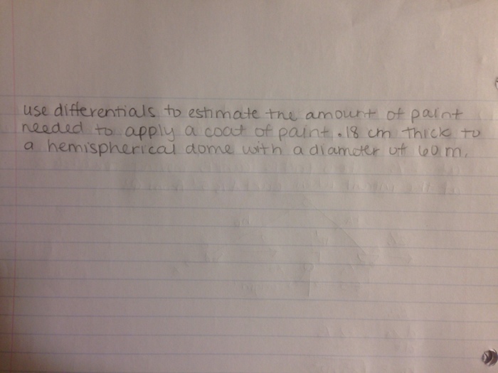 Solved Use differentials to estimate the amount of paint