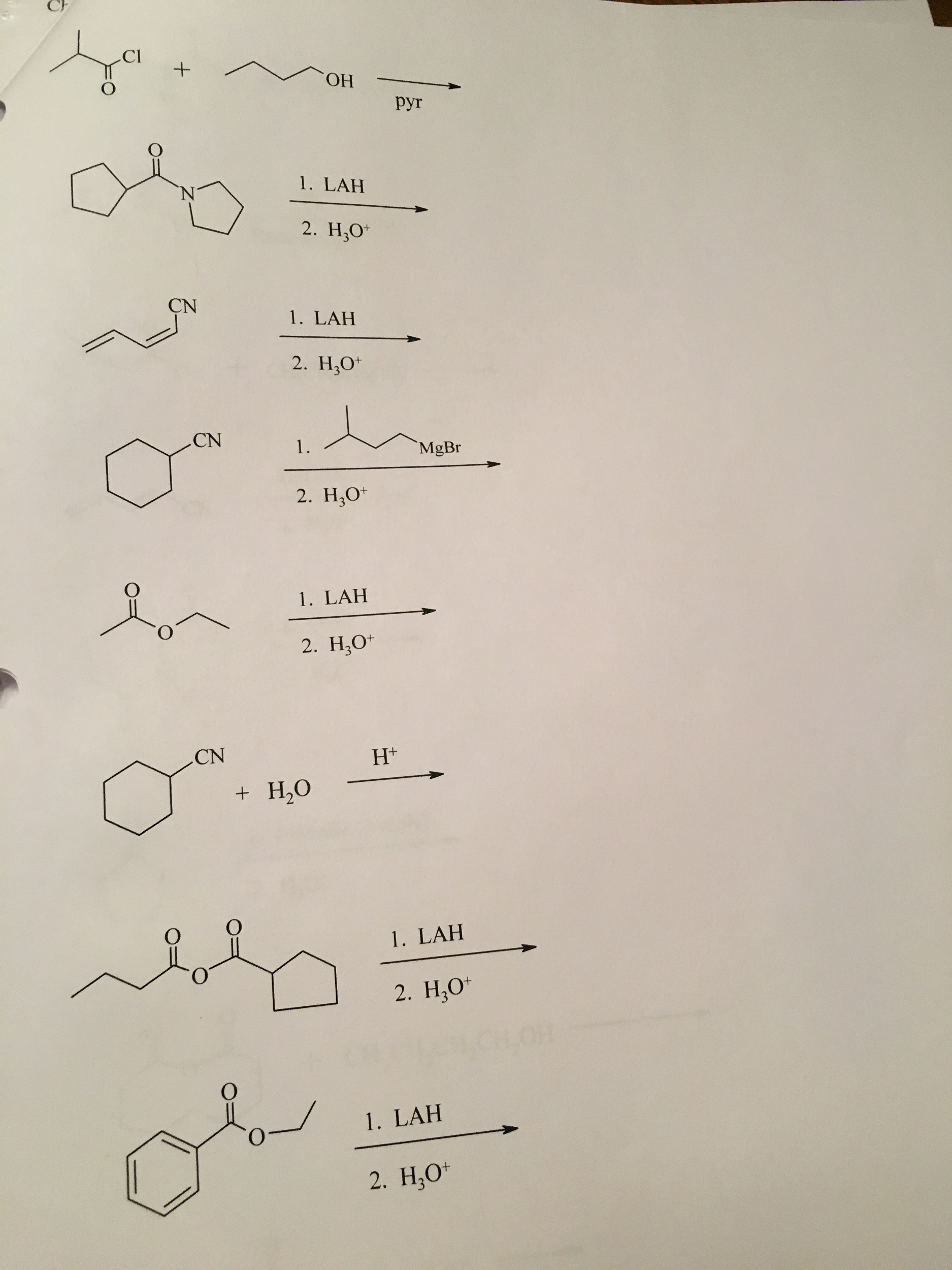 Solved Complete The Following Reaction By Providing The | Chegg.com