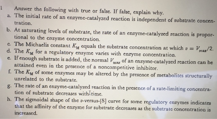 Solved The initial rate of an enzyme-catalyzed reaction is | Chegg.com
